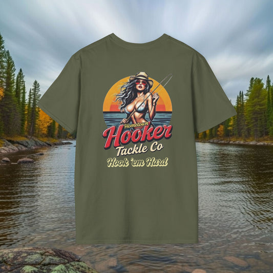 Hometown Hooker Tackle Co β Hook 'Em Hard Fishing Tee