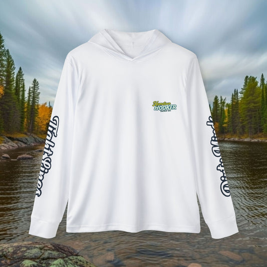 Hometown Hooker Tackle Co UPF 50+ Hooded Fishing Shirt – Lightweight Sun Protection Hoodie, Moisture-Wicking Performance Sun Shirt for Anglers – Tight Lines, Dirty Minds