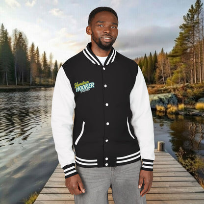 Hometown Hooker Tackle Co Letterman Jacket —Fishing Retro Varsity Jacket