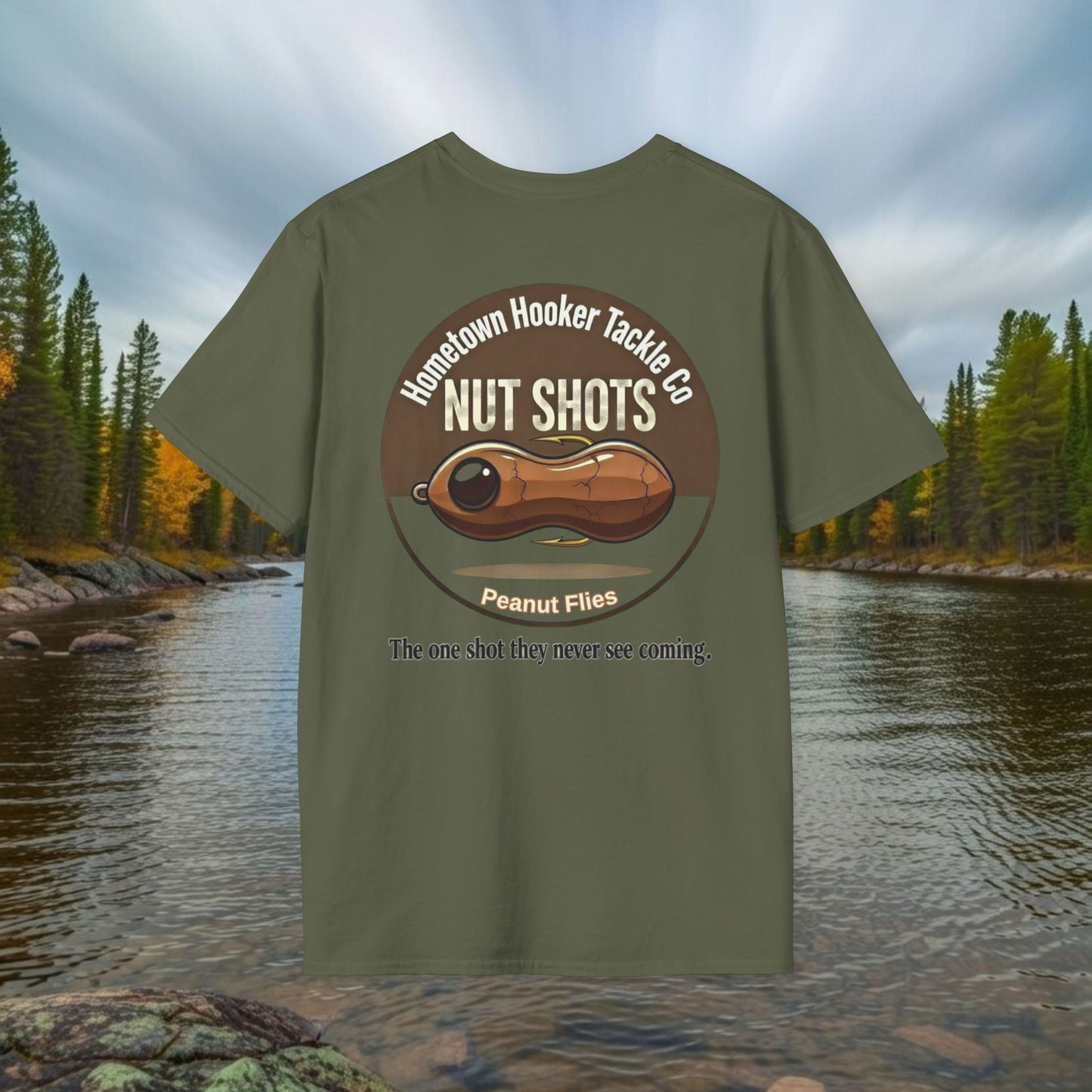 Hometown Hooker Tackle Co. Nut Shots T-Shirt – The Sneaky One-Shot Legend