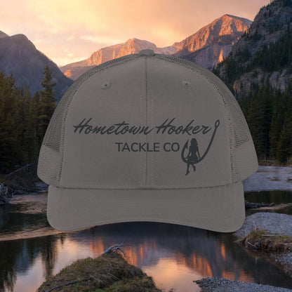 Hometown Hooker Tackle Co. Trucker Hat – Retro Fishing Mesh Cap.