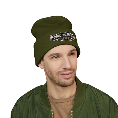 Hometown Hooker Embroidered Cuffed Beanie - Funny Fishing Beanie Hat, Adult Humor Fisherman Gift, Lake Life Winter Hat, Bass Fishing Accessory