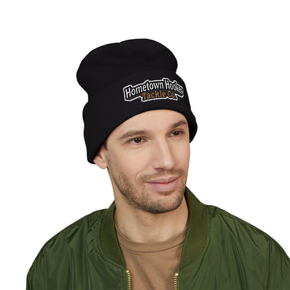 Hometown Hooker Embroidered Cuffed Beanie - Funny Fishing Beanie Hat, Adult Humor Fisherman Gift, Lake Life Winter Hat, Bass Fishing Accessory