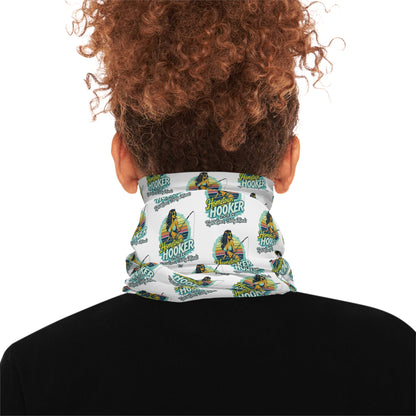 Hometown Hooker Tackle Co Angler Neck Gaiter – UPF 50+ Multifunctional Fishing Buff, Breathable Sun Protection Face Mask & Headband with Playful Graphic