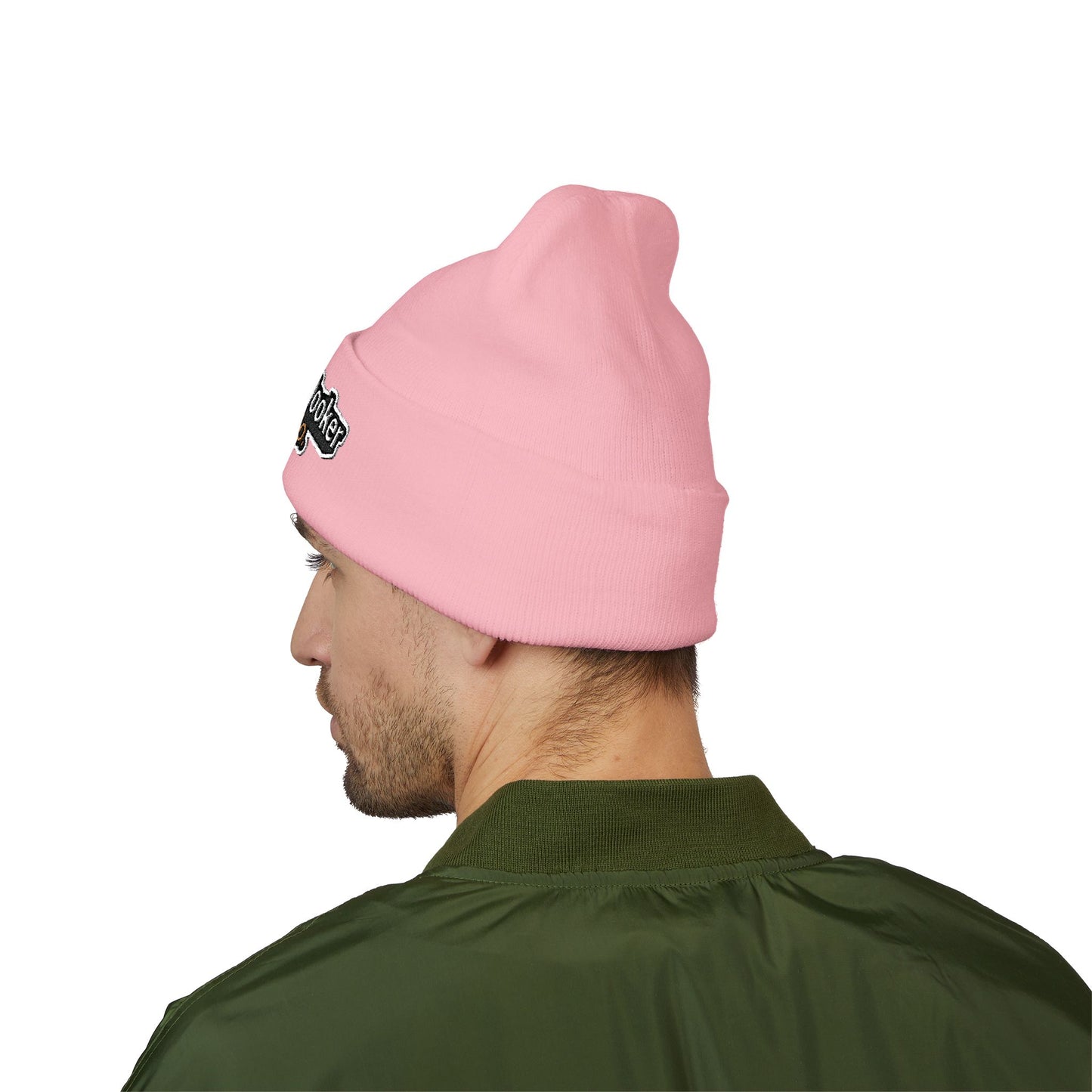 Hometown Hooker Embroidered Cuffed Beanie - Funny Fishing Beanie Hat, Adult Humor Fisherman Gift, Lake Life Winter Hat, Bass Fishing Accessory