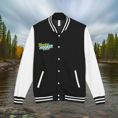 Hometown Hooker Tackle Co Letterman Jacket —Fishing Retro Varsity Jacket