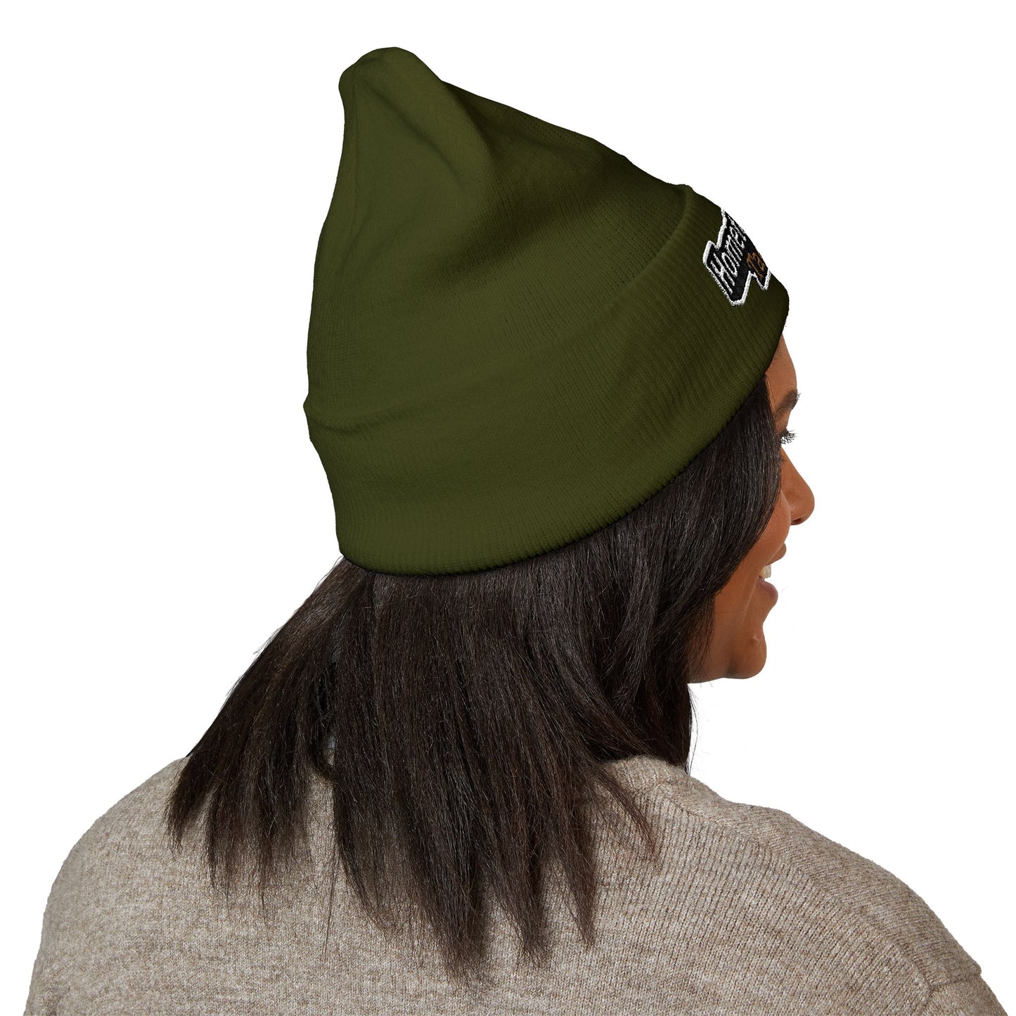 Hometown Hooker Embroidered Cuffed Beanie - Funny Fishing Beanie Hat, Adult Humor Fisherman Gift, Lake Life Winter Hat, Bass Fishing Accessory
