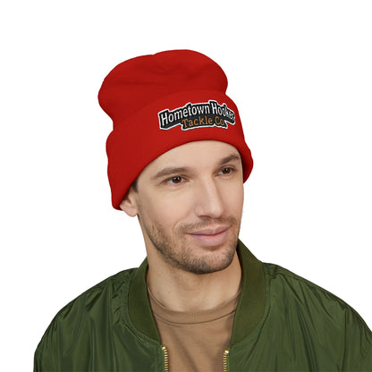 Hometown Hooker Embroidered Cuffed Beanie - Funny Fishing Beanie Hat, Adult Humor Fisherman Gift, Lake Life Winter Hat, Bass Fishing Accessory