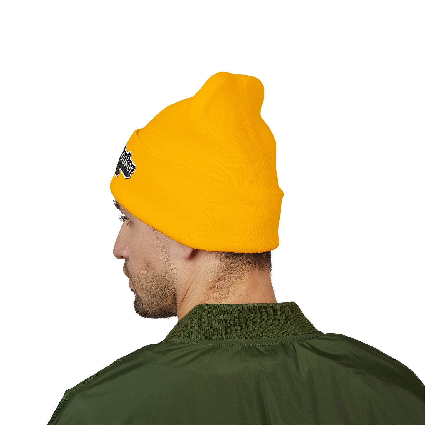 Hometown Hooker Embroidered Cuffed Beanie - Funny Fishing Beanie Hat, Adult Humor Fisherman Gift, Lake Life Winter Hat, Bass Fishing Accessory