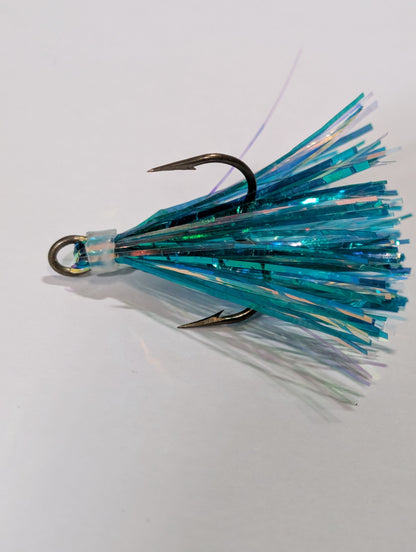 Hometown Hooker Tackle Co. Nut Shots – Peanut Flies, Mylar Trolling Flies, Treble Hook Teasers, Walleye Muskie Pike Salmon Lures