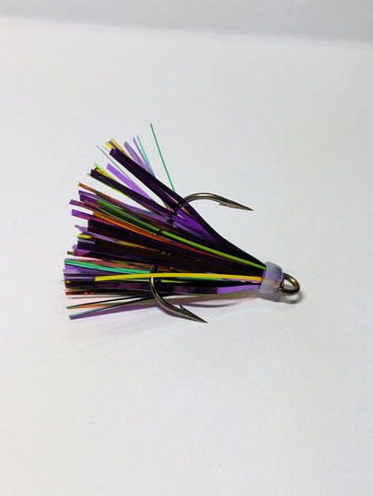 Hometown Hooker Tackle Co. Nut Shots – Peanut Flies, Mylar Trolling Flies, Treble Hook Teasers, Walleye Muskie Pike Salmon Lures